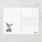 Waterverf blauwe jay briefkaart (Achterkant)