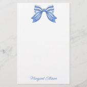 Waterverf Blauwe kraag Briefpapier (Voorkant)