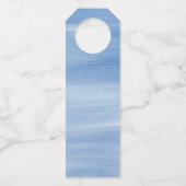 Waterverf Blauwe kraag Flessenhanger (Achterkant)