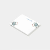 Waterverf blauwe krab post-it® notes (Schuin)