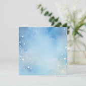 Waterverf Blauwe lucht met sterren Kaart (Staand voorkant)