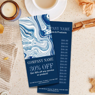 waterverf blauwe marmer van de strand - nautische reclamekaart