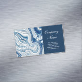 waterverf blauwe marmer van de strand - nautische visitekaartje magneet (Voorbeeld)