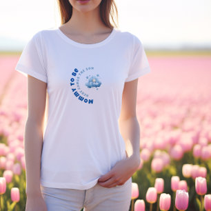 Waterverf blauwe minimalistische baby shower jonge t-shirt