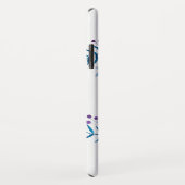 Waterverf Blauwe Paarse Floral - Aangepaste tekst Case-Mate iPhone Case (Achterkant/rechts)