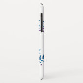 Waterverf Blauwe Paarse Floral - Aangepaste tekst Case-Mate iPhone Case (Achterkant/links)