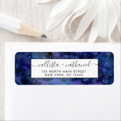 Waterverf blauwe Paarse startvernevelaar Etiket (Insitu)