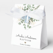 Waterverf Blauwe Rozen Baptisme Christening Bedankdoosjes (Voorkant Zijde)