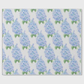 Waterverf Blauwe Sering Pattern Cadeaupapier (Vlak)