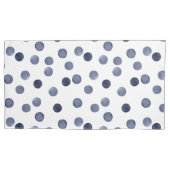 WATERVERF . Blauwe stip. Kussensloop (Voorkant)