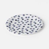 WATERVERF . Blauwe stip. Papieren Bordje (Gekanteld)