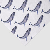 Waterverf blauwe vinvis tissuepapier (Detail)