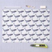 Waterverf blauwe vinvis tissuepapier (Craft)