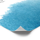 Waterverf Blauwe was  zitrooster Poster (Hoek)