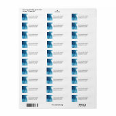 Waterverf Blauwe Wash Return Address Labels (Full Sheet)
