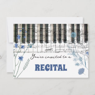 waterverf blauwe wilde bloemen overweging kaart