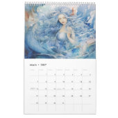 Waterverf Blauwe Zeemeermin Kalender (Mar 2027)
