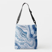 waterverf blauwe zeugen met crossbody tas (Achterkant)