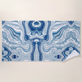 waterverf blauwe zeugen met  strandlaken (Voorkant)