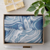 waterverf blauwe zeugen met  tissuepapier (Geschenk)