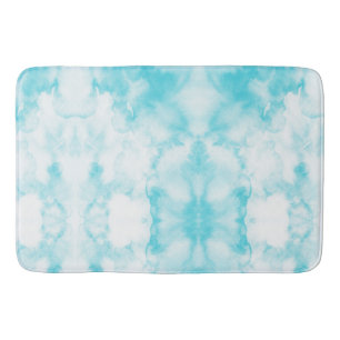 Waterverf blauwgroen blauw abstract patroon badmat