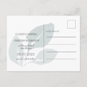 Waterverf Blauwgroen Blauw Blauw Blauw Blauw Bladb Aankondigingskaart (Achterkant)