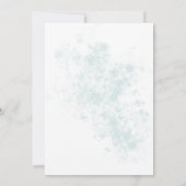 Waterverf Blauwgroen Bloemenfeestuitnodiging Kaart (Achterkant)