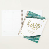 Waterverf Blauwgroen en Gold Geode | Hustle Planner (Display)