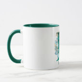 Waterverf Blauwgroen en Gouden Monogram Letter L Mok (Links)