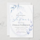 Waterverf Bleek Violet en Stusty Blue Foliage Kaart (Voorkant)