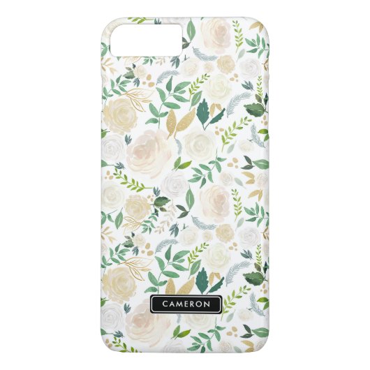 Waterverf Bleke Pioenen Custom iPhone 8 Plus Hoesj Case-Mate iPhone Case (Achterkant)