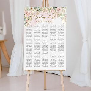 Waterverf bleke roze rozen eucalyptus Alfabetisch Poster
