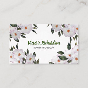 Waterverf Bleke Rozen Ballerina Illustratie Visitekaartje