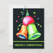 Waterverf Blob Bells - Kerst Kaart (Voorkant)