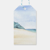 Waterverf bloedige viering van het levensdenkteken cadeaulabel (Achterkant)