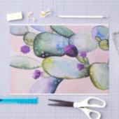  Waterverf bloeiende cactus Tissuepapier (Craft)