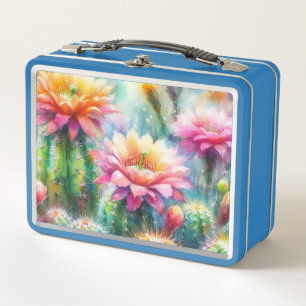 Waterverf bloeiende succulente Cactus Cacti Plante