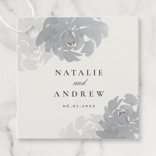 Waterverf bloeit bloemenbruiloft bedankjes labels (Voorkant)