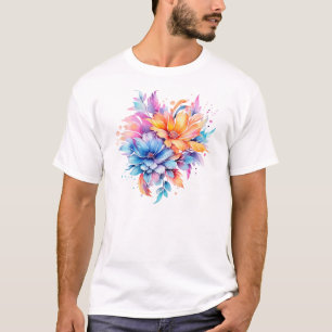Waterverf Bloem Bloemen Ontwerp-24683 T-shirt