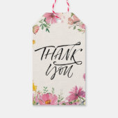 Waterverf Bloem Cadeaulabel (Achterkant)