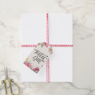 Waterverf Bloem Cadeaulabel