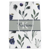 Waterverf bloem cadeautas met monogram (Achterkant)