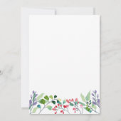 Waterverf bloem eerste verjaardag kaart (Achterkant)