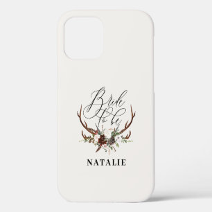 Waterverf bloem en geweien bruid iPhone hoes 12 Hoesje