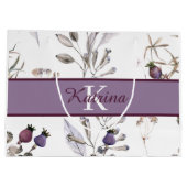 Waterverf Bloem Geschenktas met Monogram Groot Cadeauzakje (Achterkant)