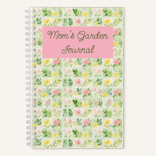 Waterverf Bloem Grid Patroon Notitieboek