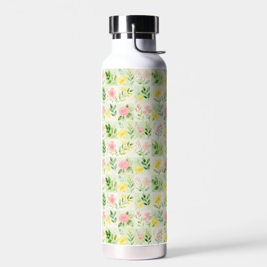 Waterverf Bloem Grid Patroon Waterfles (Links)