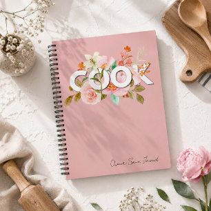 Waterverf Bloem KOOK recept naam Notitieboek