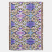 Waterverf bloem kunst op blauw deken (Voorkant Verticaal)