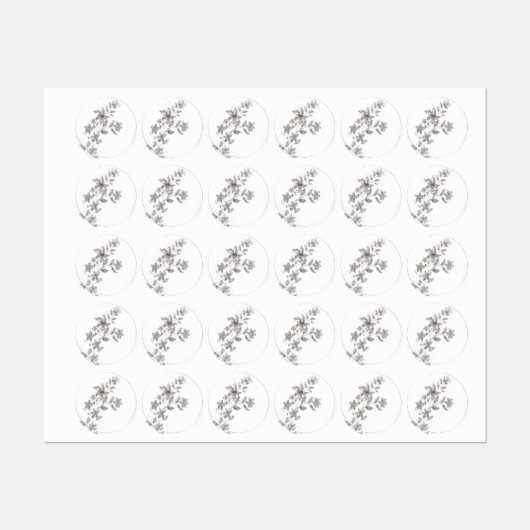 Waterverf bloem labels (Vel)